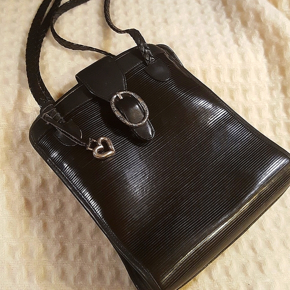 Brighton Handbags - Unique Brighton Black Leather Satchel